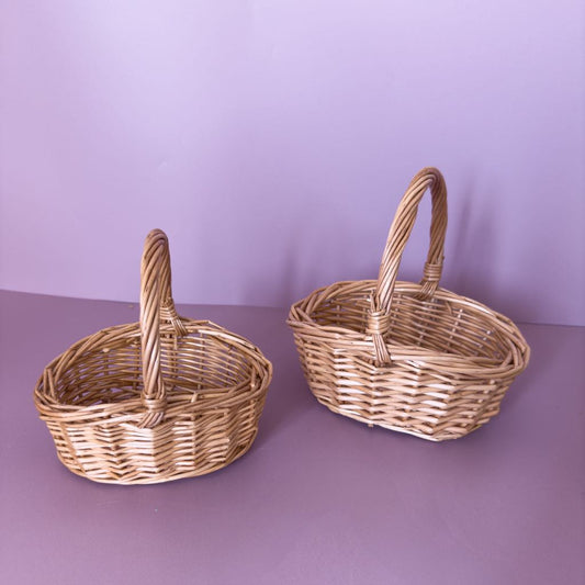 Flower Girl Basket - Natural - Tiny and Mini